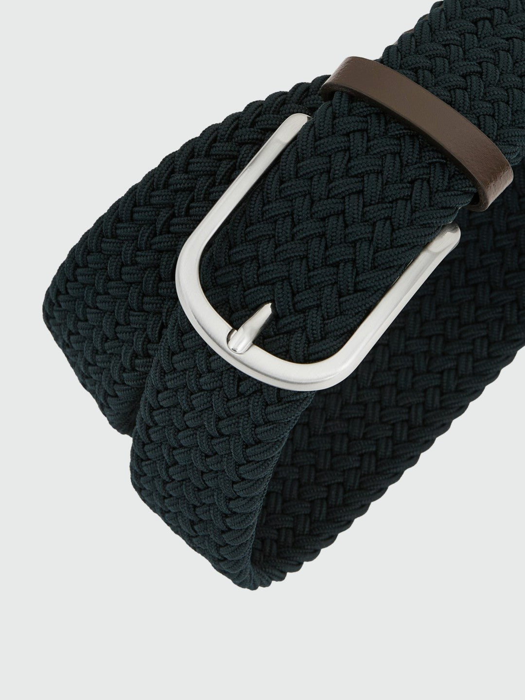 Men Basket Weave Belt in Navy