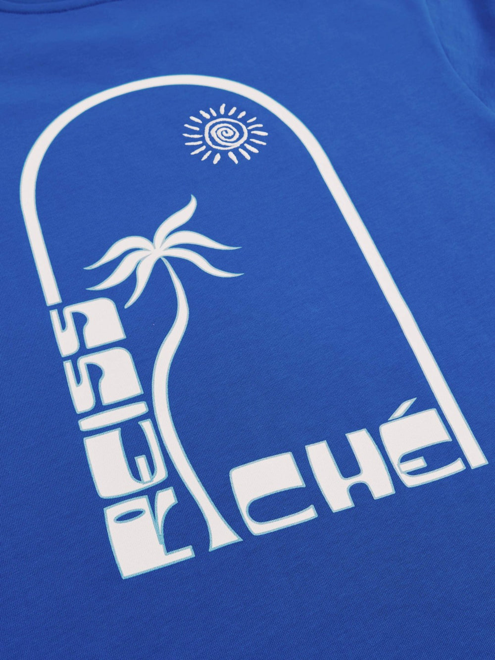 Men | Ché Cotton Palm-Print T-Shirt in Blue