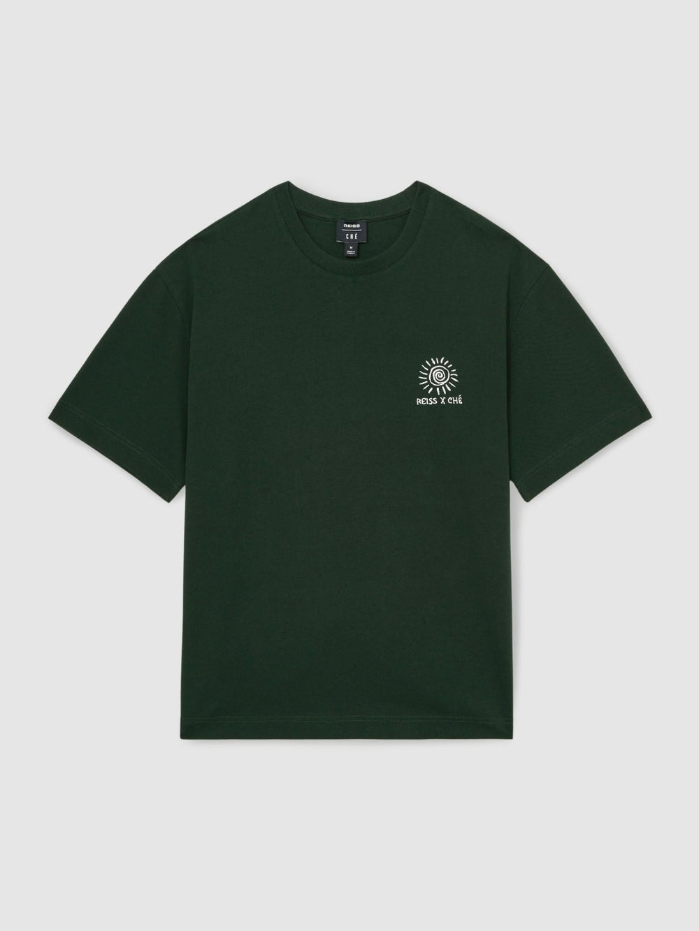 Men | Ché Cotton Palm-Tree T-Shirt in Green