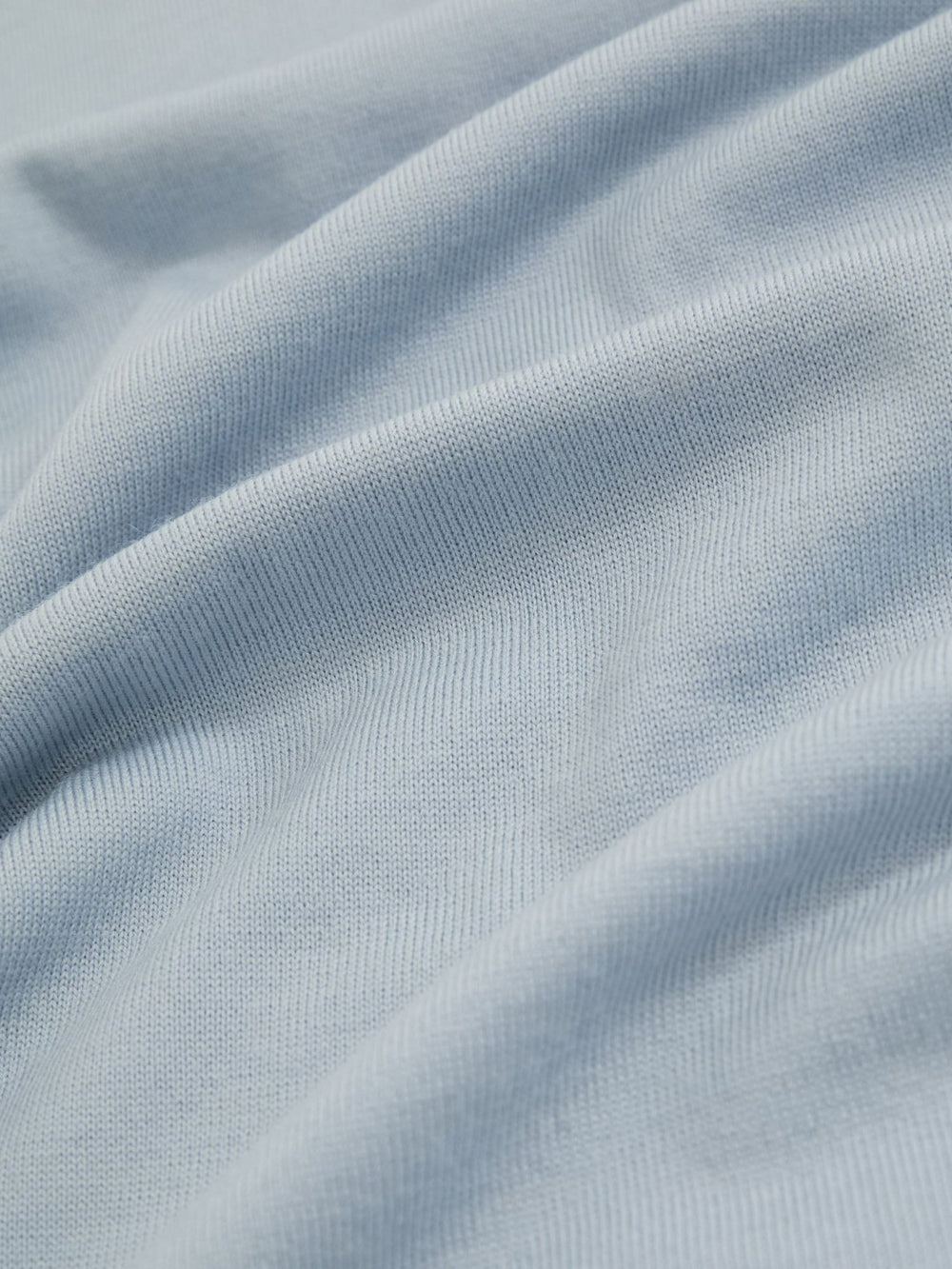 Men Merino Wool Crew Neck Jumper in Soft Blue
