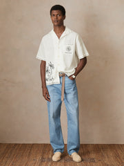 Men | Ché Cotton-Linen Palm Shirt in White