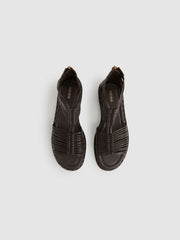 Women Leather Gladiator Sandals in Chocolate