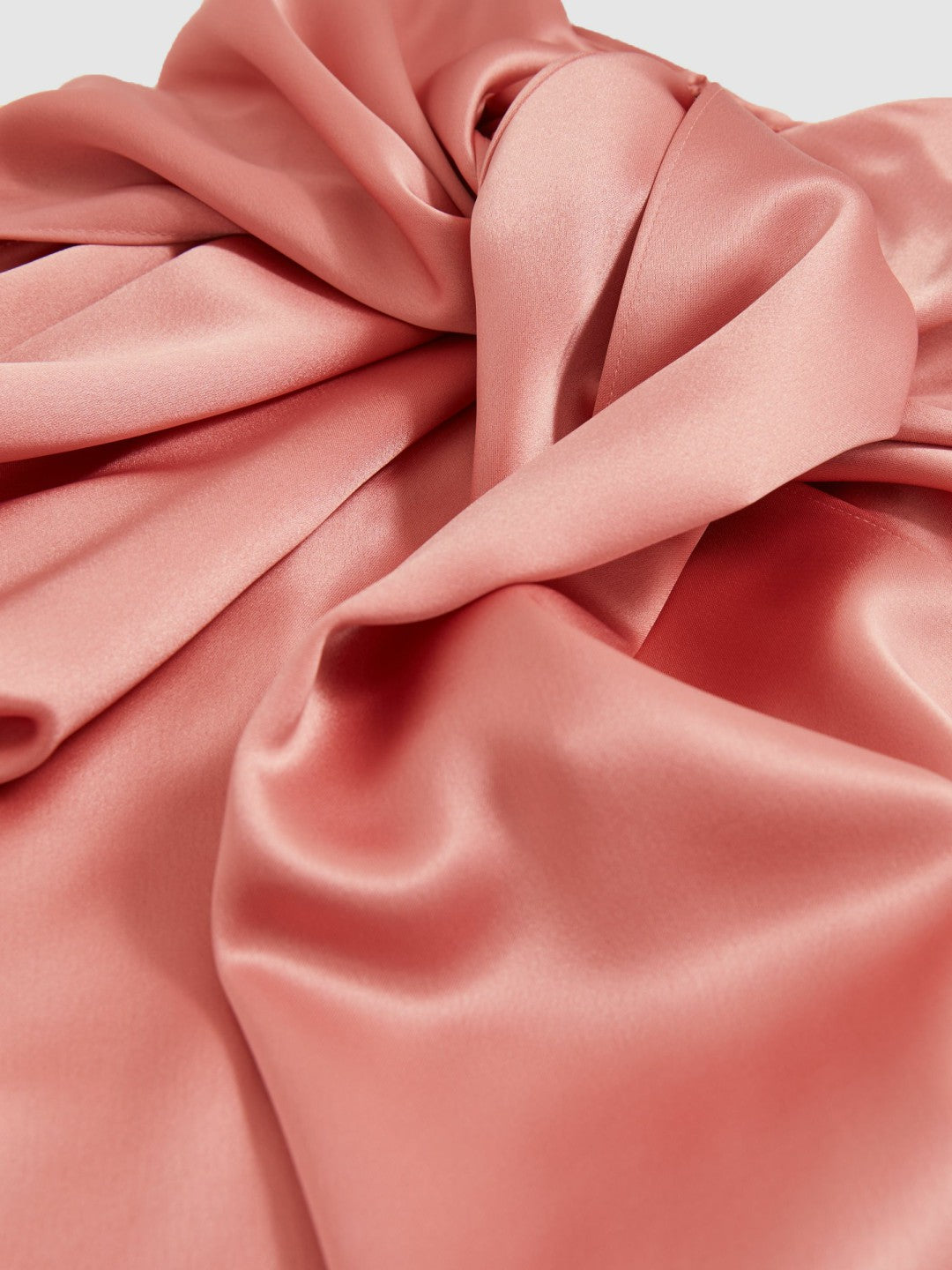 Women Petite Satin Cape Maxi Dress in Pink