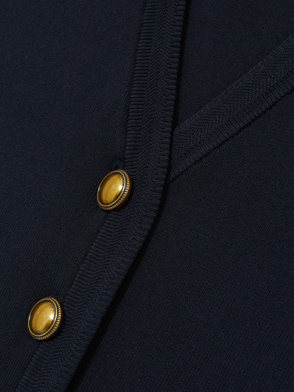 Women Knitted Button Through Vest in Navy