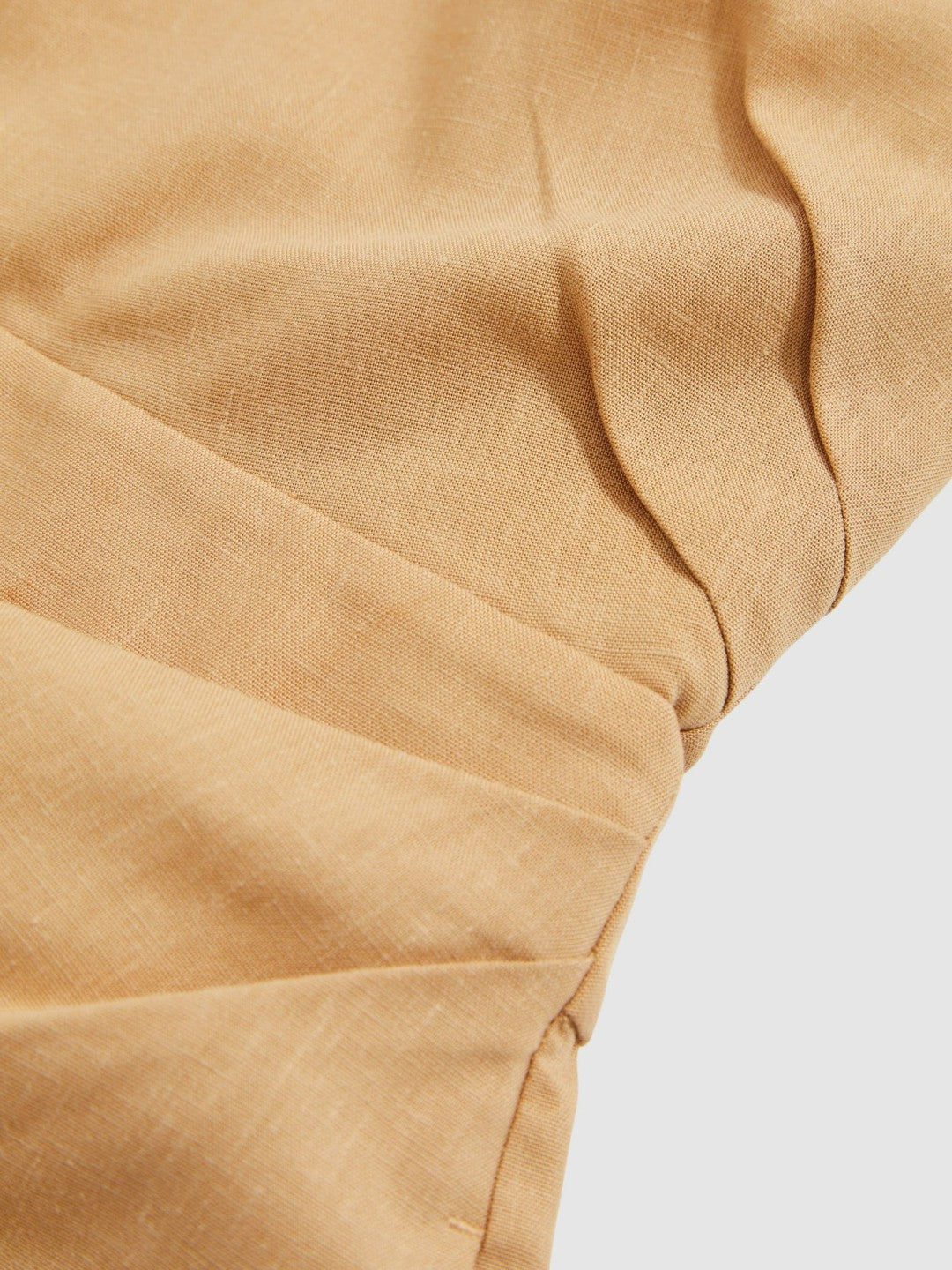 Women Lyocell Cotton Halter Skort Playsuit in Camel