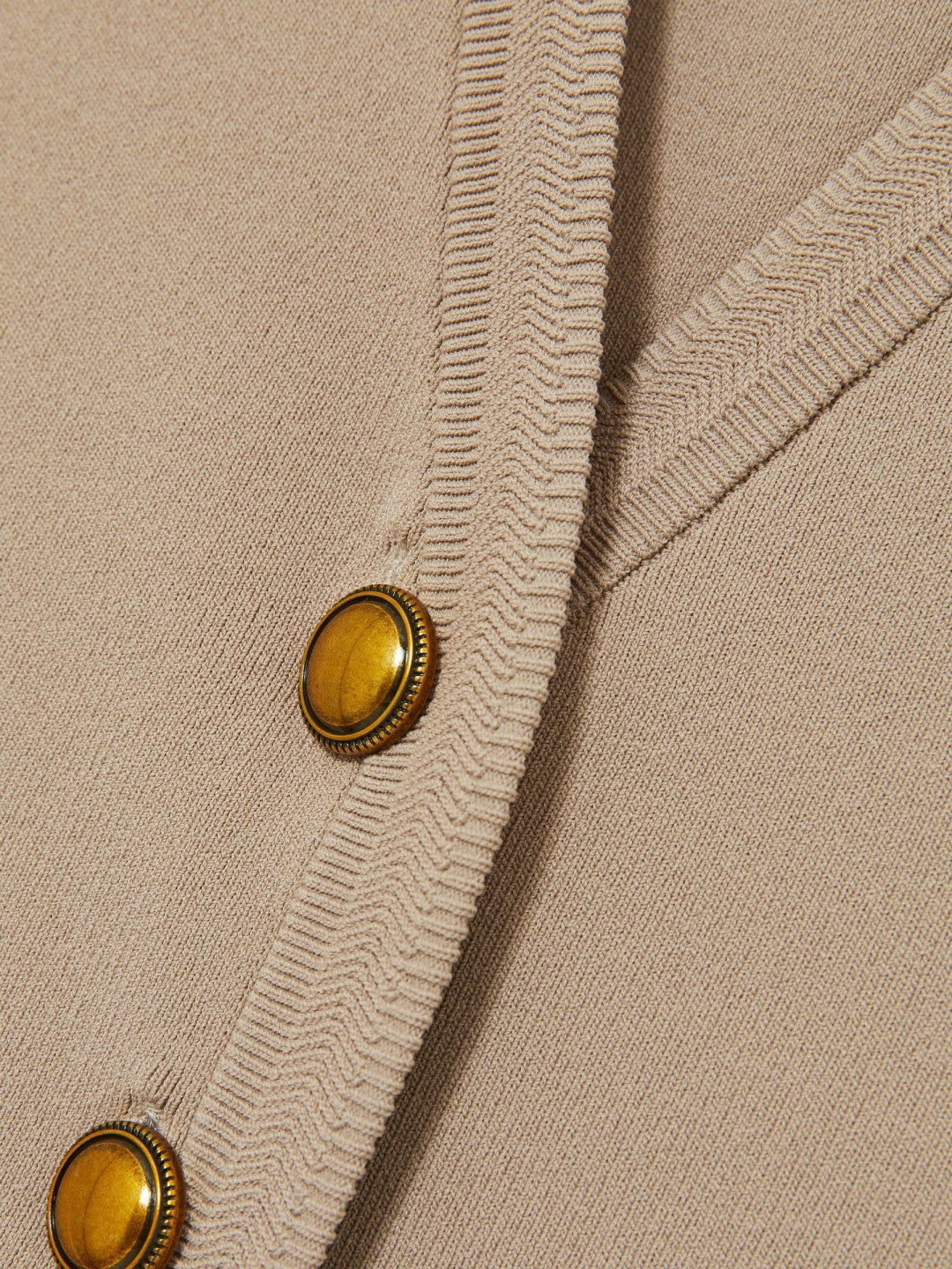 Women Knitted Button Through Vest in Neutral
