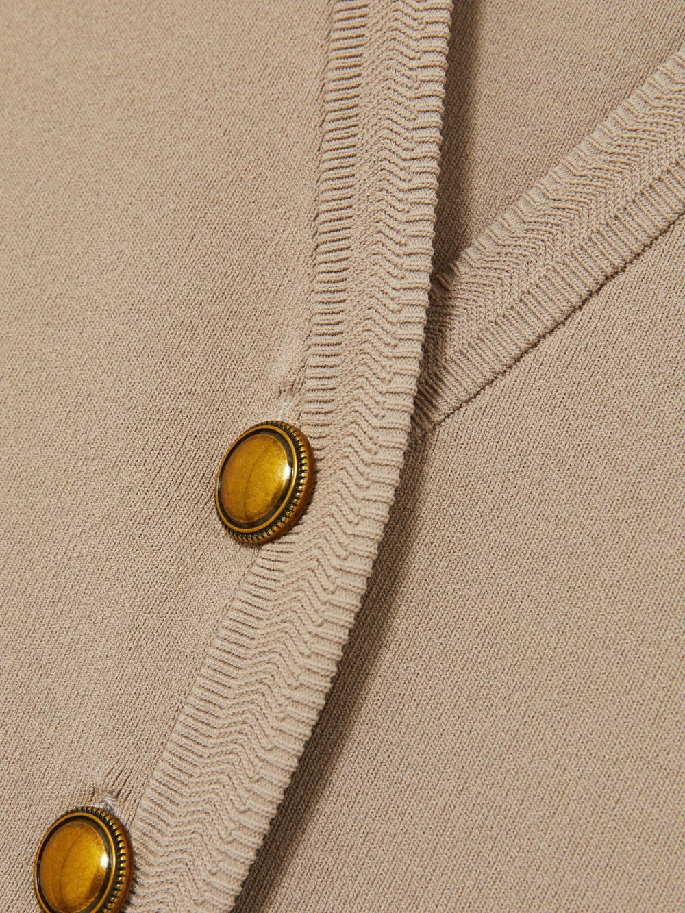 Women Knitted Button Through Vest in Neutral