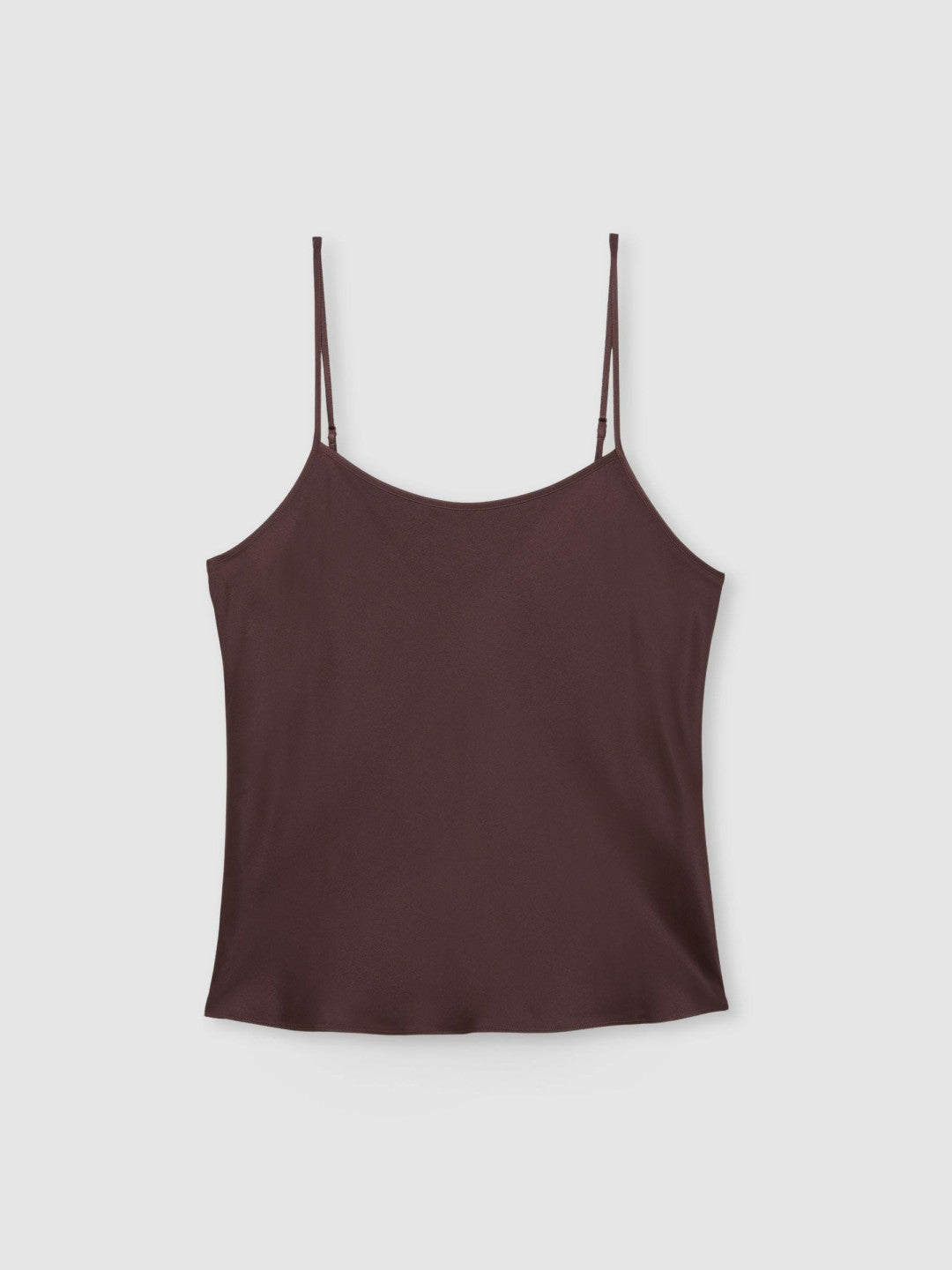 Women Silk Cami Top in Burgundy