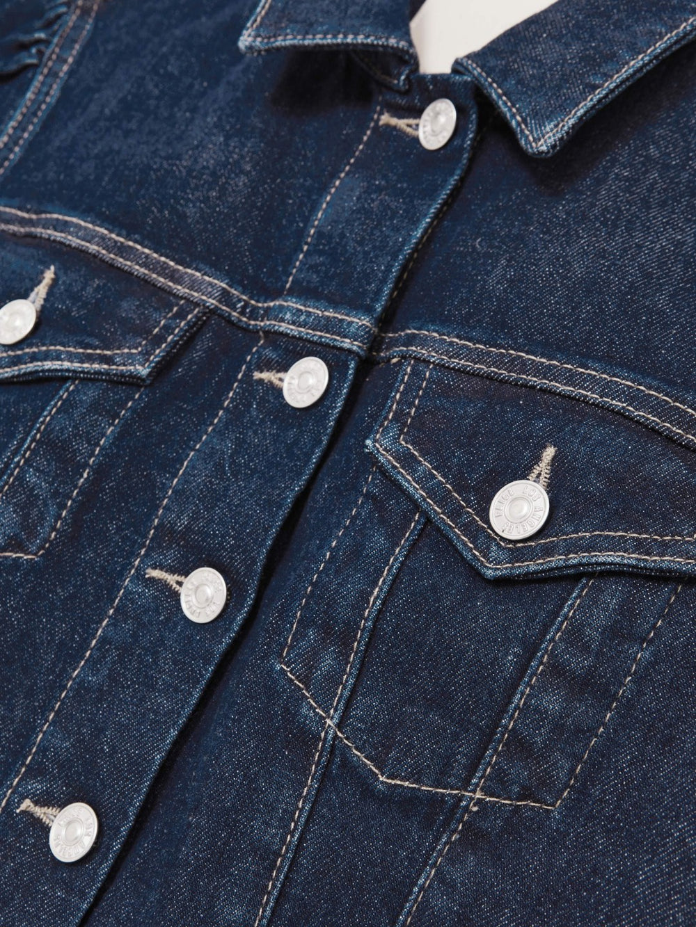 Women Paige Puff-Sleeve Short Denim Jacket in Emberlynn Blue
