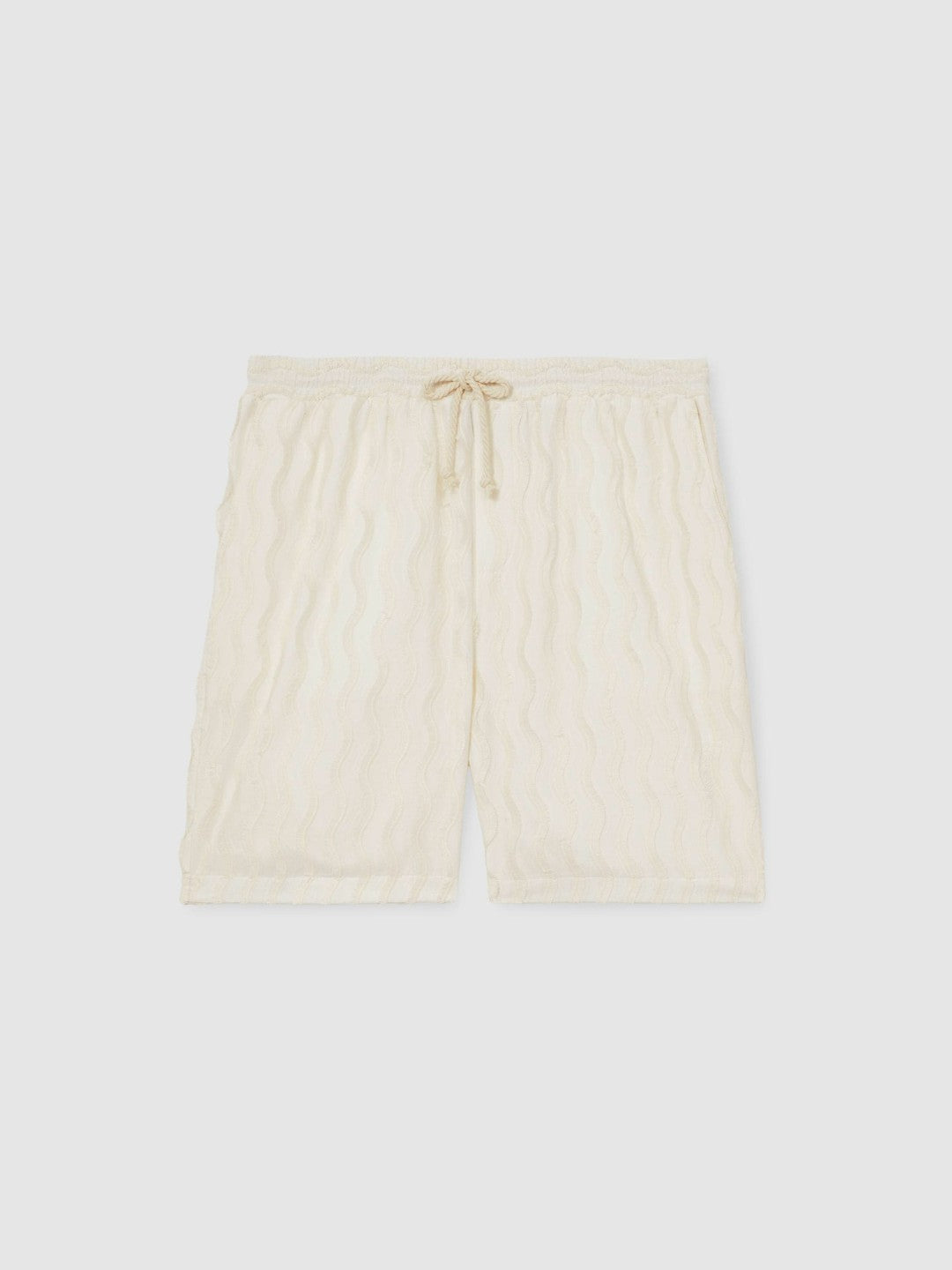Men | Ché Fringed-Wave Shorts in Off White