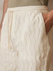 Men | Ché Fringed-Wave Shorts in Off White
