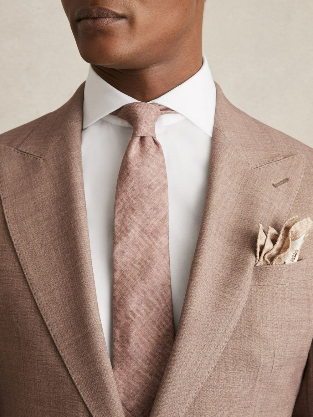 Men Double-Cuff Two-Fold Cotton Shirt in White