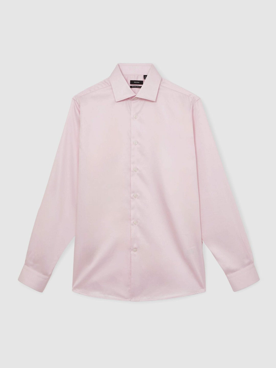 Men Regular Fit Cotton Sateen Shirt in Pink