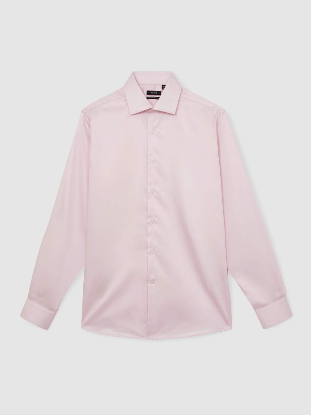 Men Regular Fit Cotton Sateen Shirt in Pink