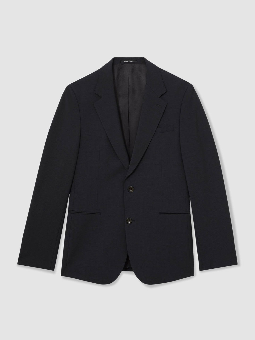 Men Wool-Blend Single-Breasted Suit Blazer Slim-Fit in Navy