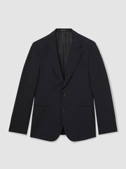 Men Wool-Blend Single-Breasted Suit Blazer Slim-Fit in Navy
