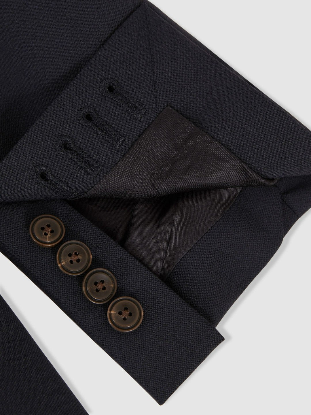 Men Wool-Blend Single-Breasted Suit Blazer Slim-Fit in Navy