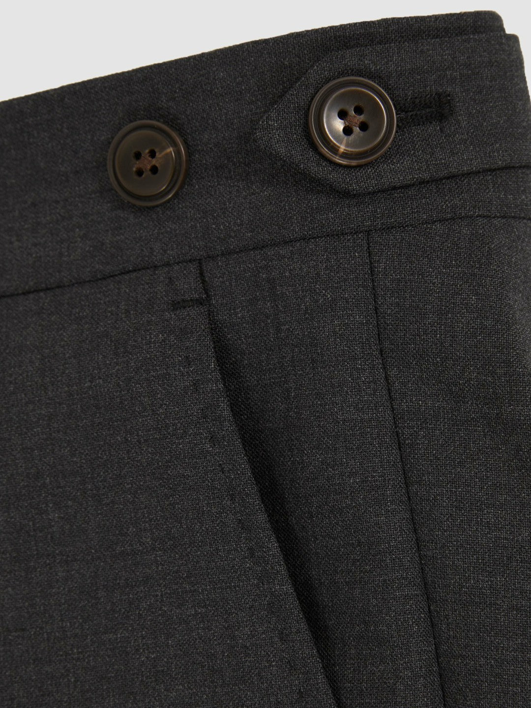 Men Slim-Fit Wool-Blend Suit Trousers in Grey