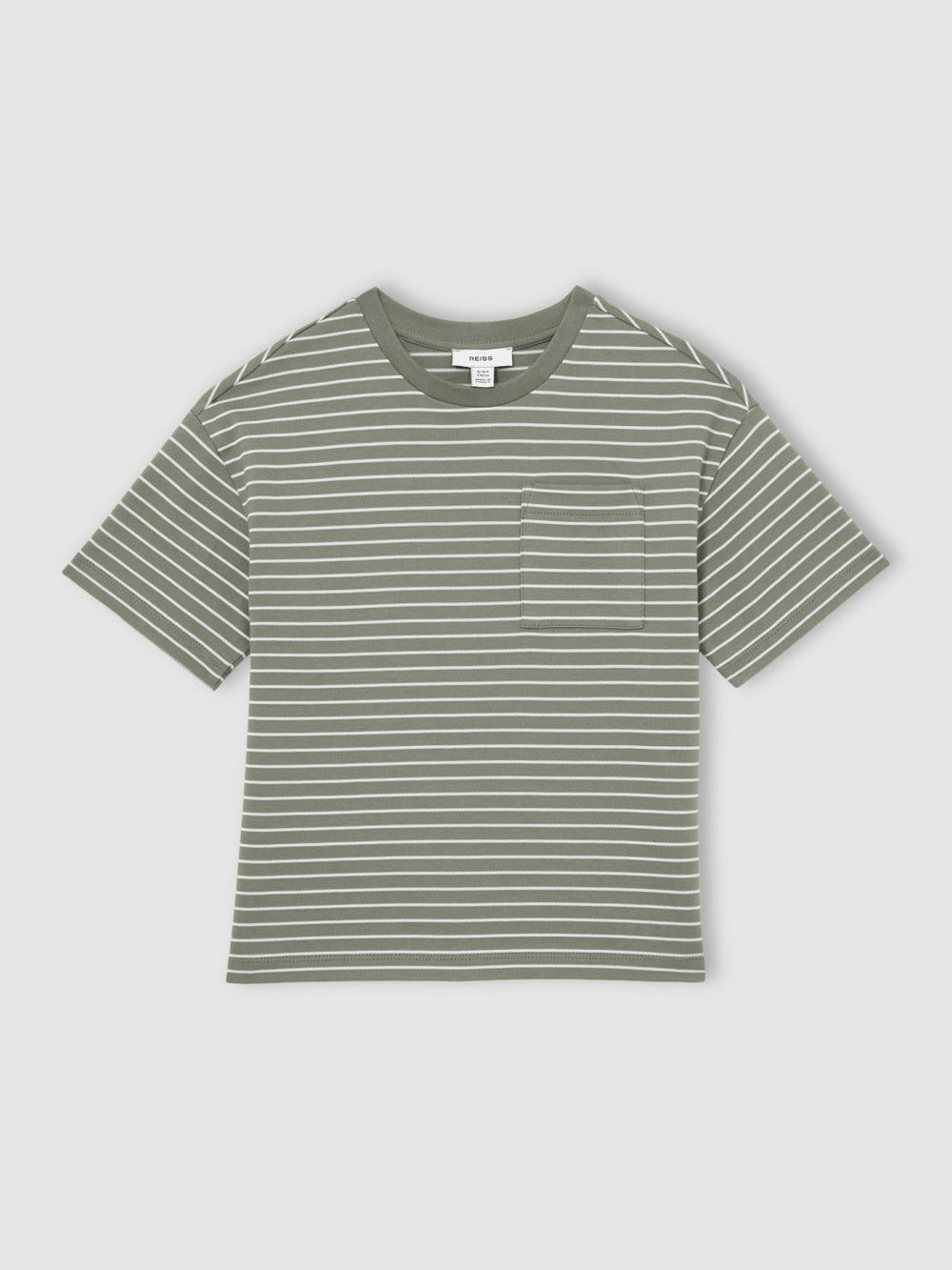 Children & Baby 3-9 yrs Cotton-Blend Stripe T-Shirt in Sage/White