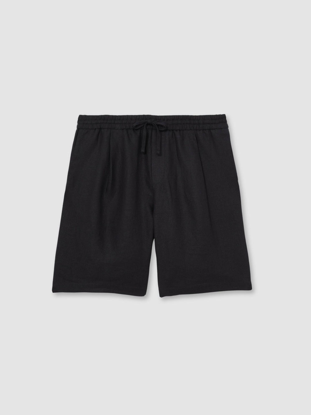 Men Linen Drawstring Shorts in Navy