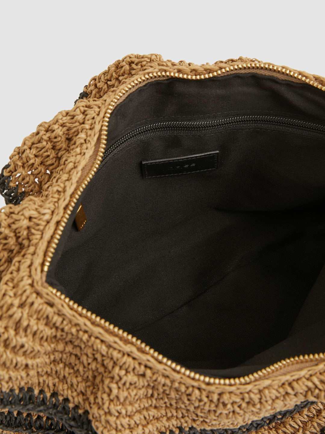 Women Raffia Ruffle Clutch Bag in Natural