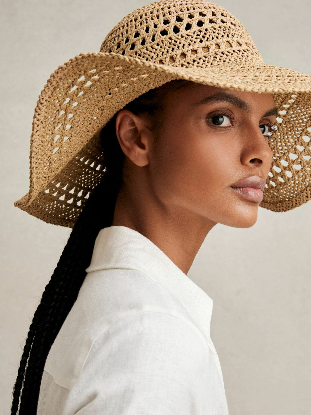 Women Straw Sun Hat in Natural