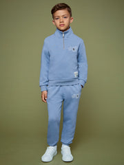 Children & Baby 13-14 yrs SmileyWorld Half-Zip Sweatshirt Unisex Fit in Blue