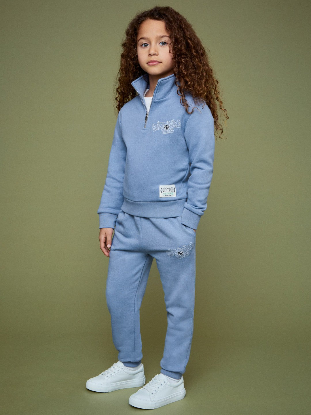Children & Baby 13-14 yrs SmileyWorld Cuffed Joggers Unisex Fit in Blue