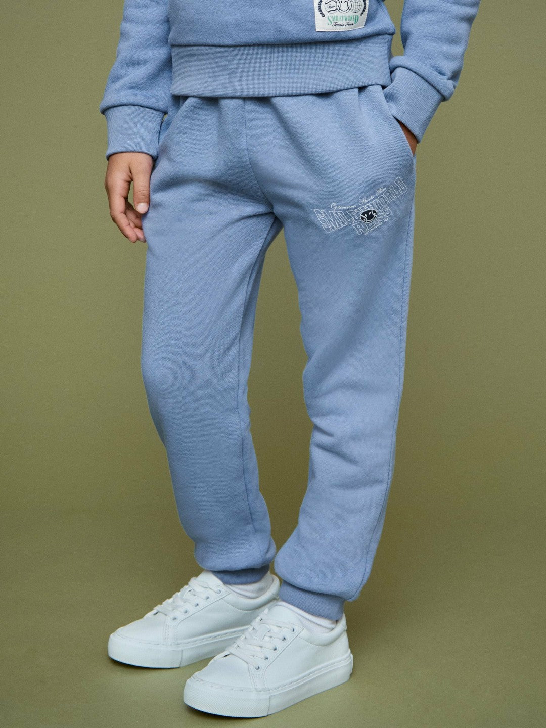 Children & Baby 9-13 yrs SmileyWorld Cuffed Joggers Unisex Fit in Blue