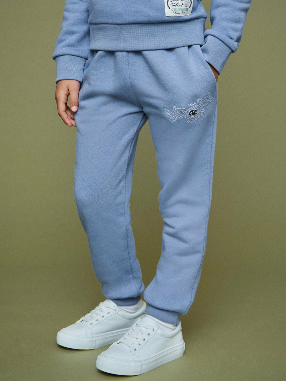 Children & Baby 9-13 yrs SmileyWorld Cuffed Joggers Unisex Fit in Blue