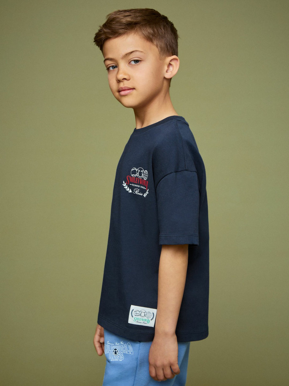 Children & Baby 3-9 yrs SmileyWorld Oversize T-Shirt in Navy