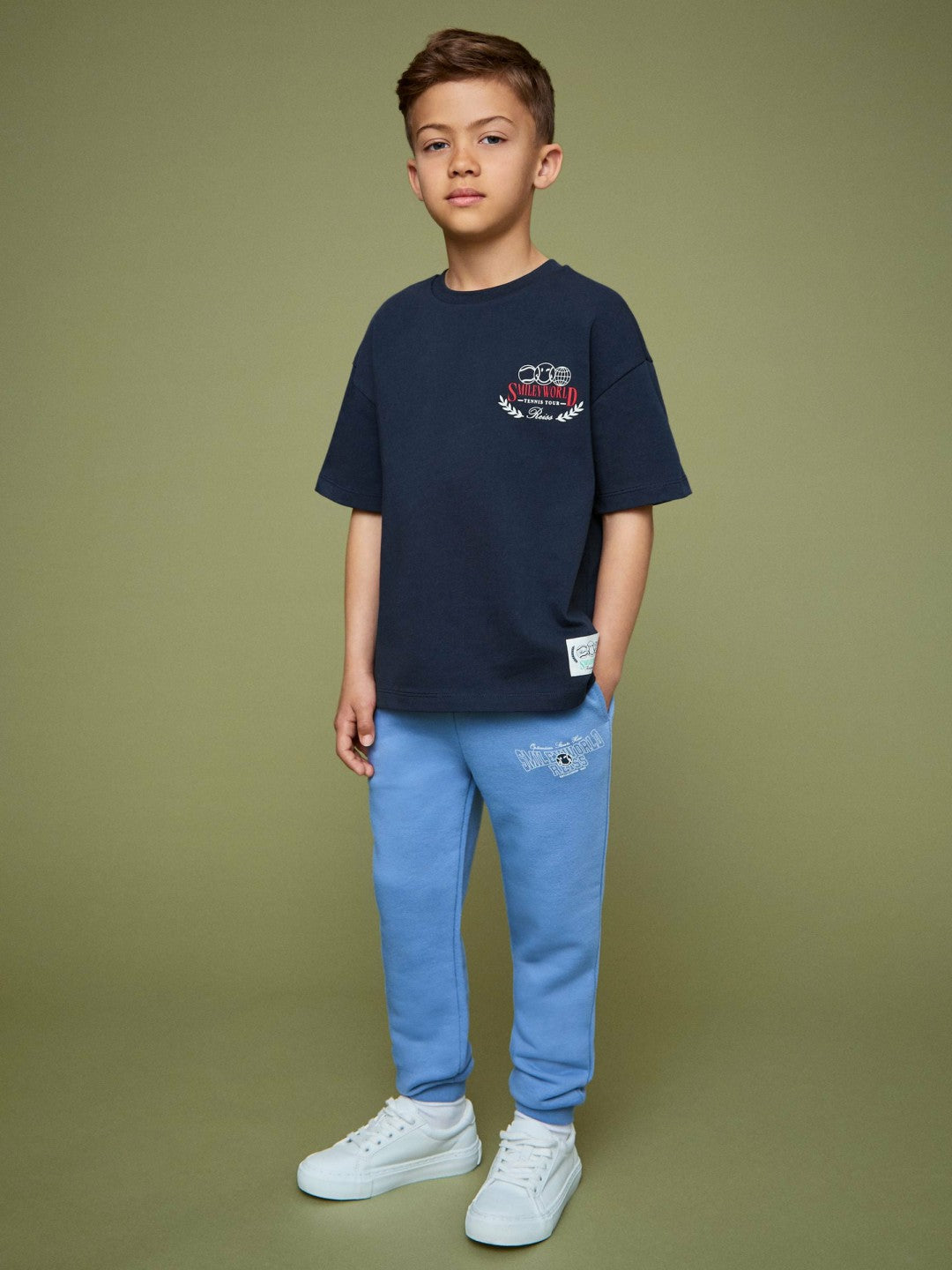 Children & Baby 3-9 yrs SmileyWorld Oversize T-Shirt in Navy