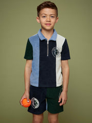 Children & Baby 3-9 yrs SmileyWorld Towel Polo Shirt in Blue
