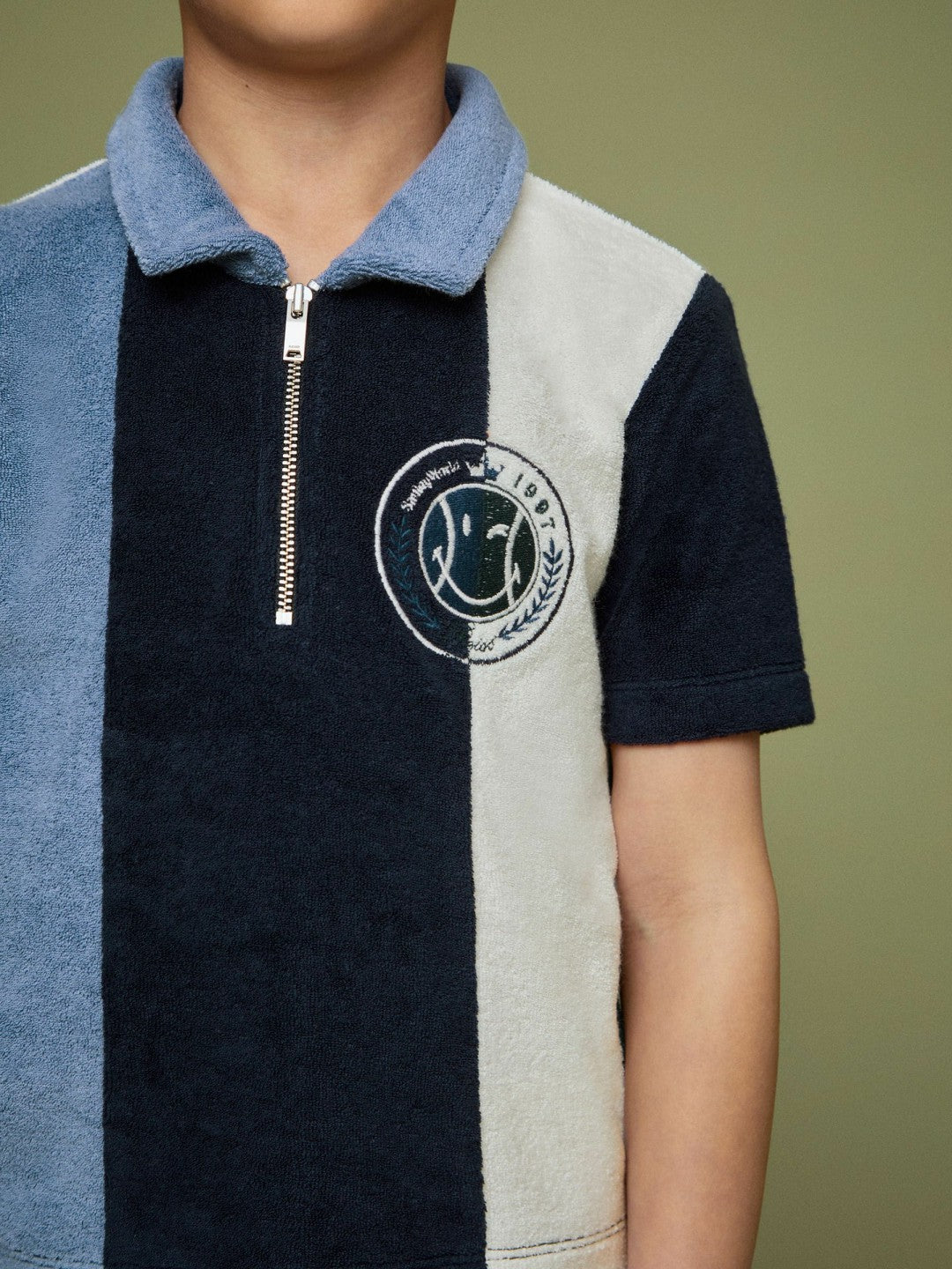Children & Baby 3-9 yrs SmileyWorld Towel Polo Shirt in Blue