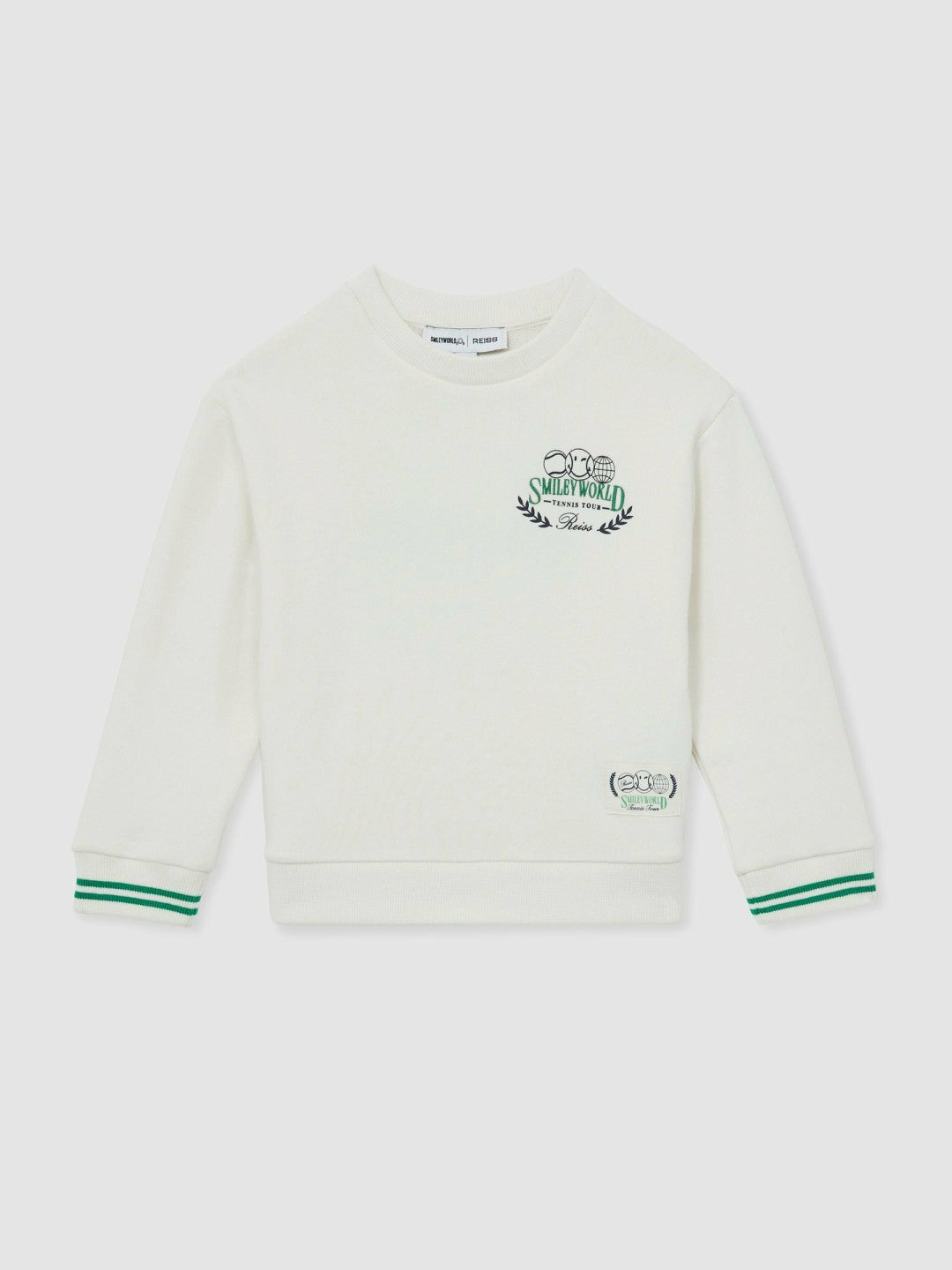 Children & Baby 3-9 yrs SmileyWorld Logo Sweatshirt Unisex Fit in White