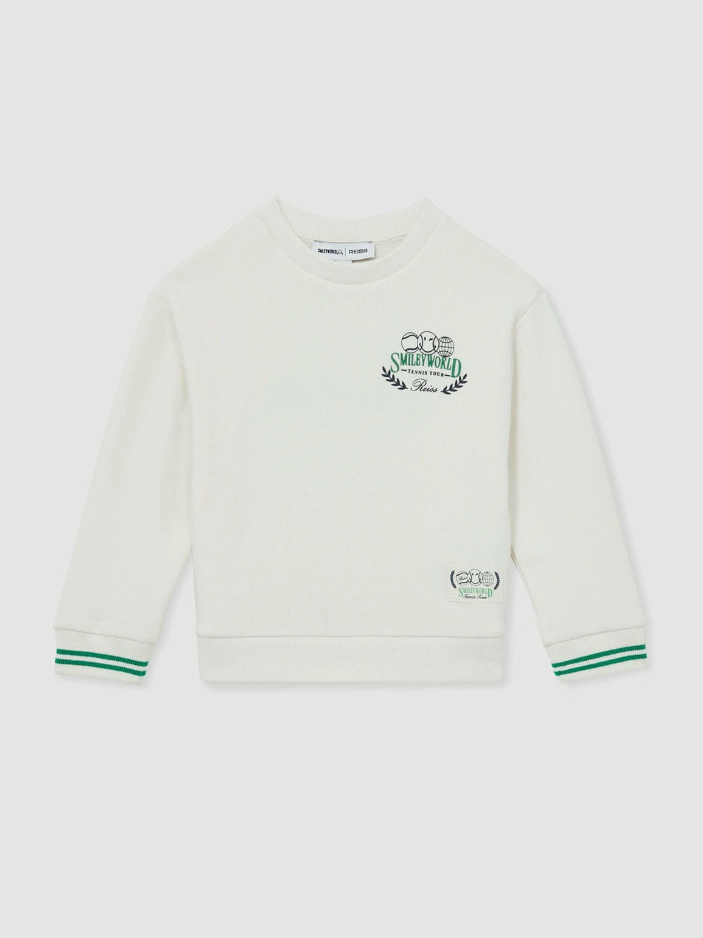 Children & Baby 3-9 yrs SmileyWorld Logo Sweatshirt Unisex Fit in White