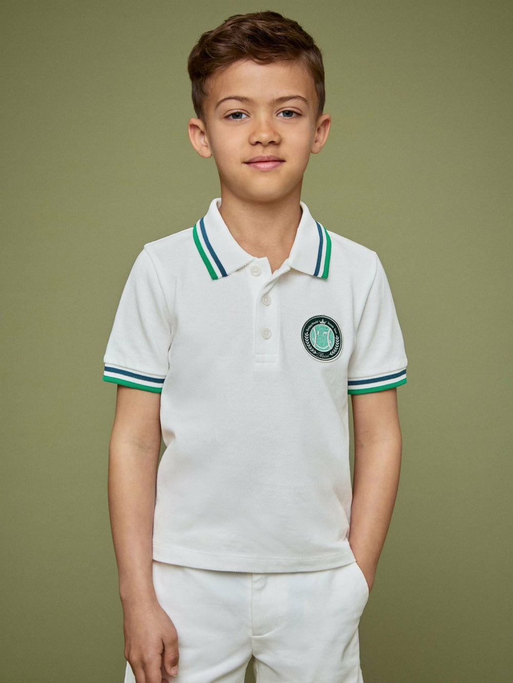 Children & Baby 9-13 yrs SmileyWorld Piqué Polo Shirt in White