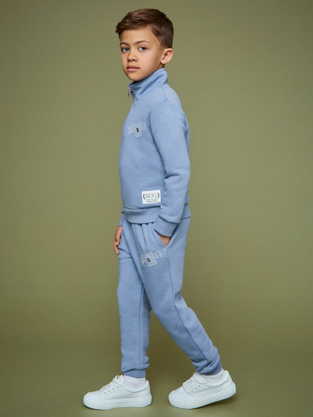 Children & Baby 3-9 yrs SmileyWorld Cuffed Joggers Unisex Fit in Blue