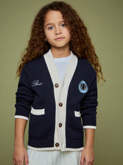Children & Baby 13-14 yrs SmileyWorld Logo Cardigan Unisex Fit in Off White