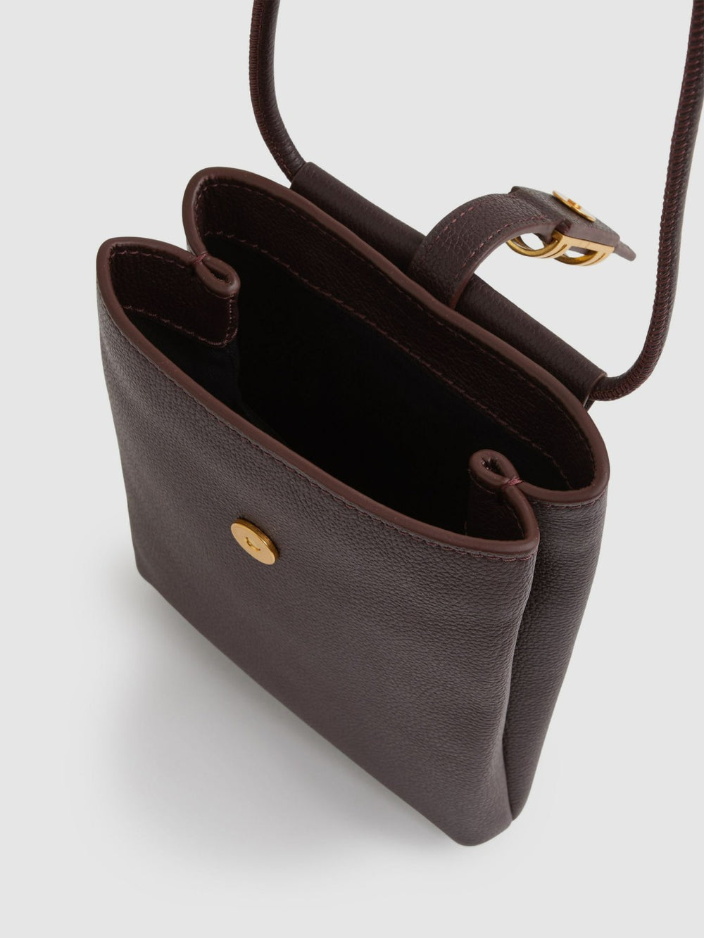 Women Leather Phone Holder in Oxblood