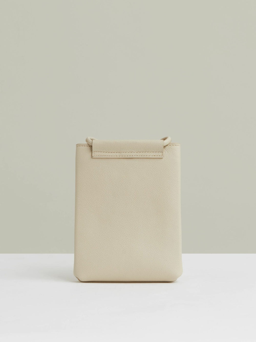 Women Leather Phone Holder in Off White