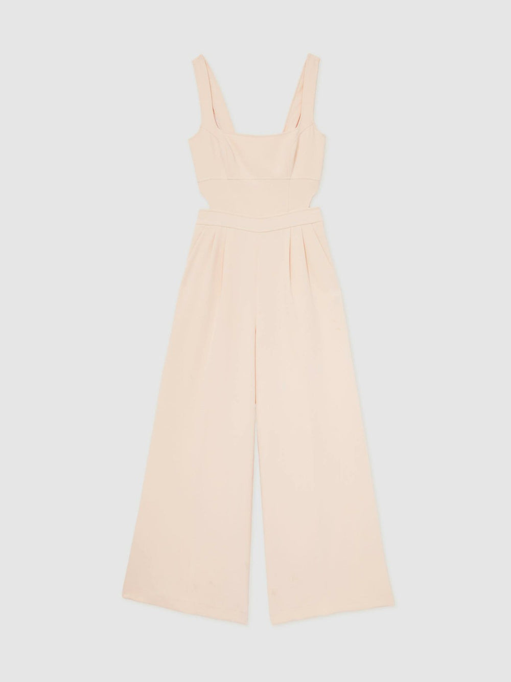 Women Wide-Leg Cut-Out Jumpsuit in Pale Pink