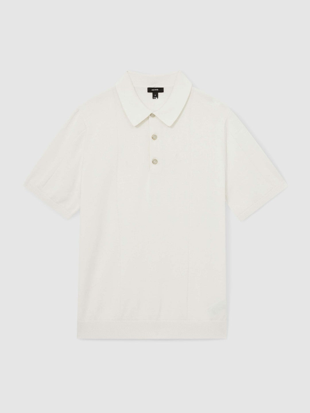 Men Cotton-Silk Polo Shirt in Off White