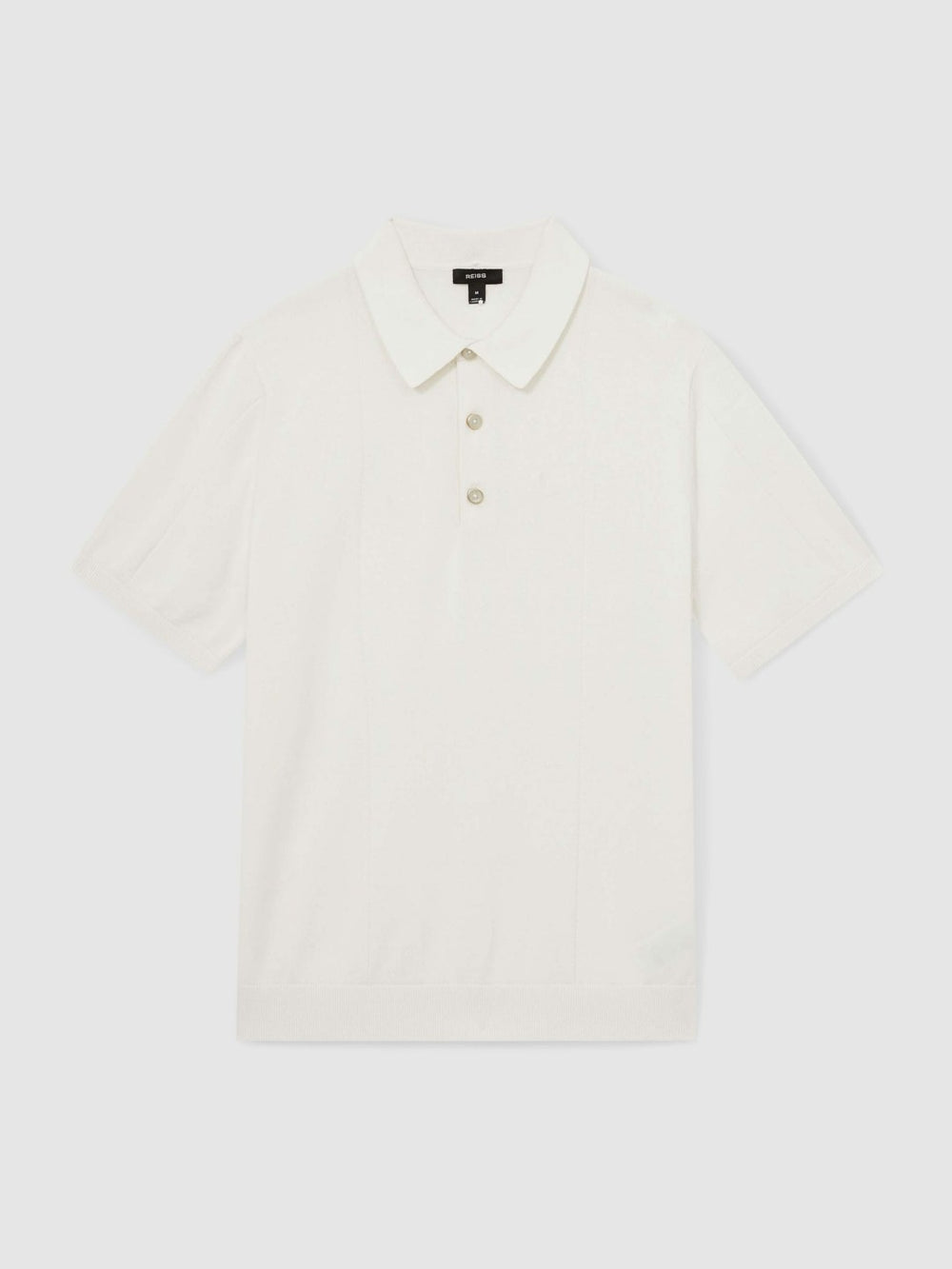 Men Cotton-Silk Polo Shirt in Off White