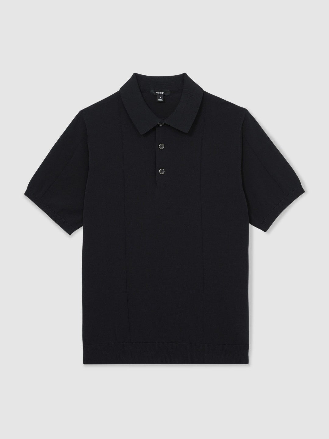 Men Cotton-Silk Polo Shirt in Navy