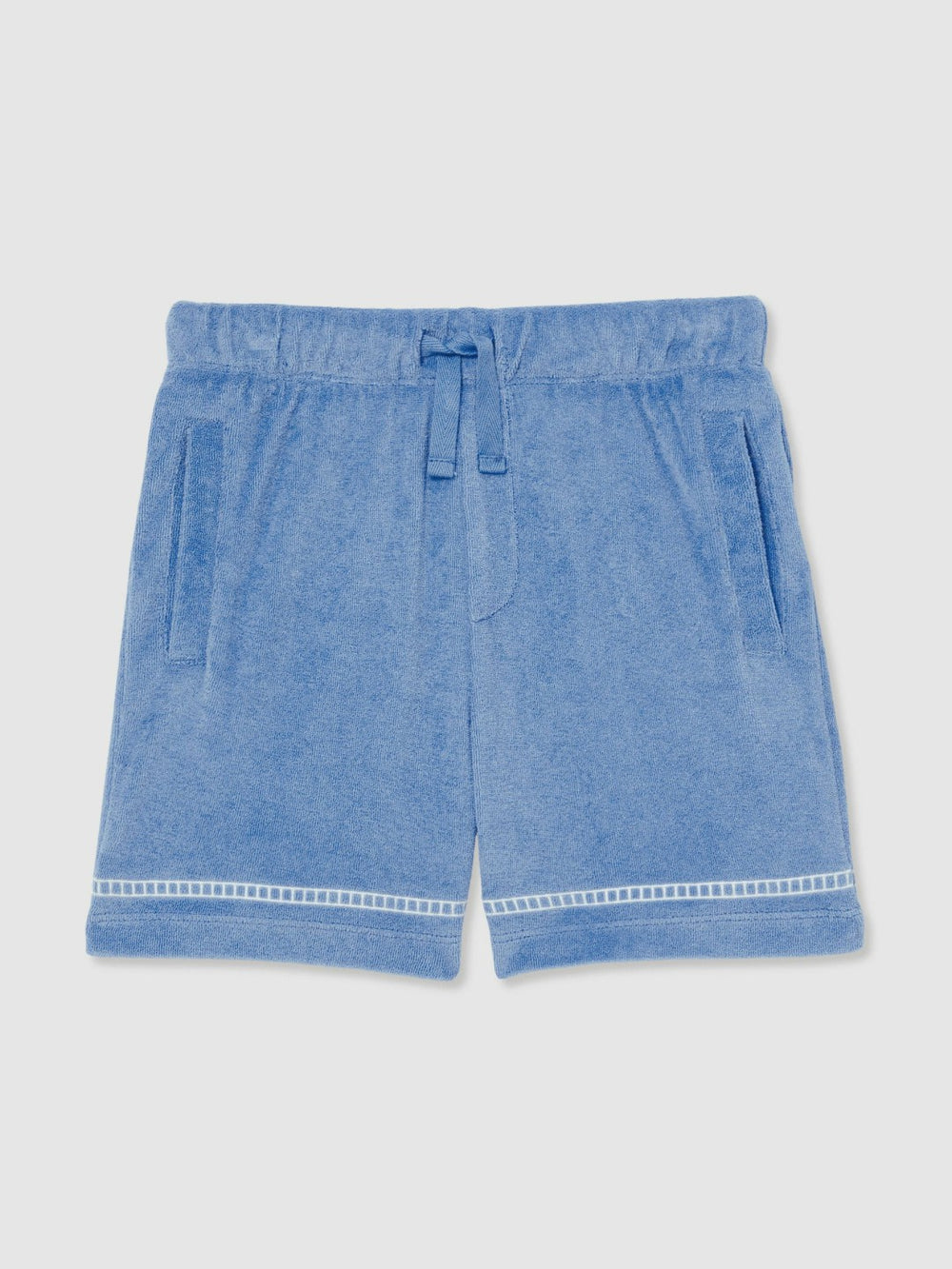 Children & Baby 13-14 yrs Towelling Brand-Embroidered Shorts in Airforce Blue