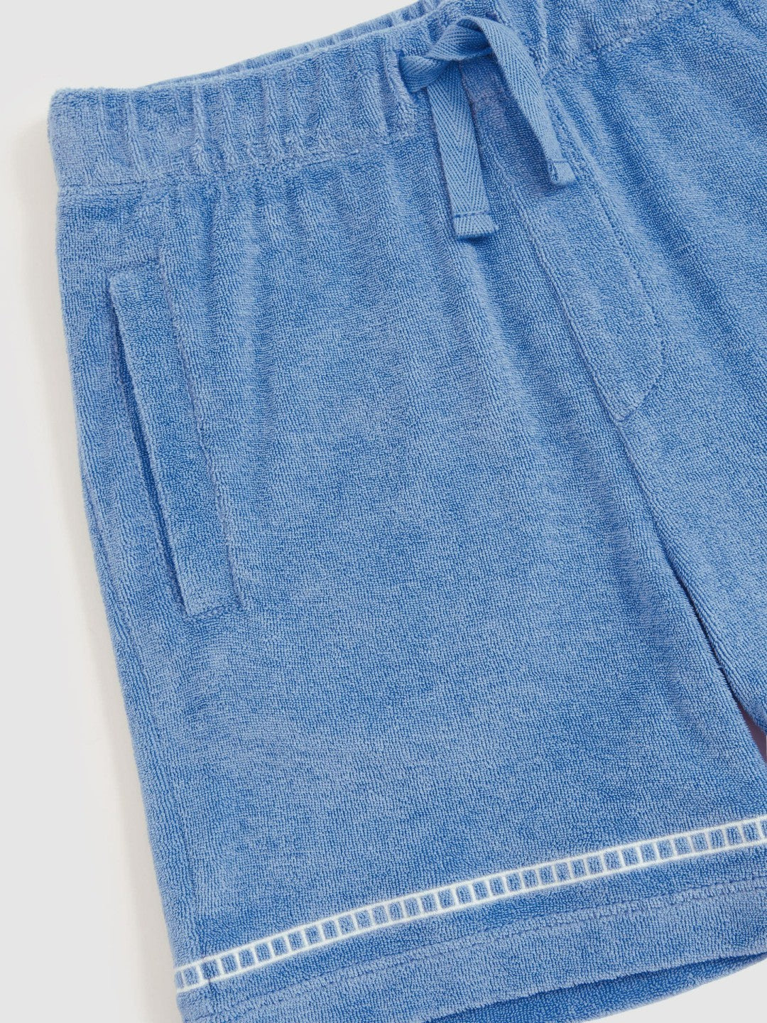 Children & Baby 13-14 yrs Towelling Brand-Embroidered Shorts in Airforce Blue