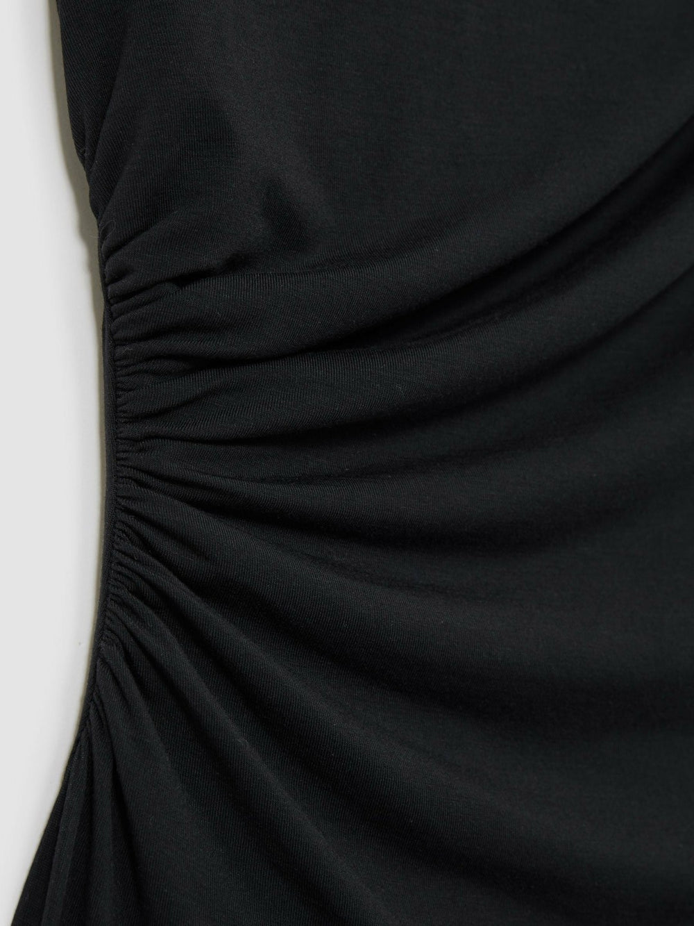 Women Stretch-Modal Ruched Vest in Black