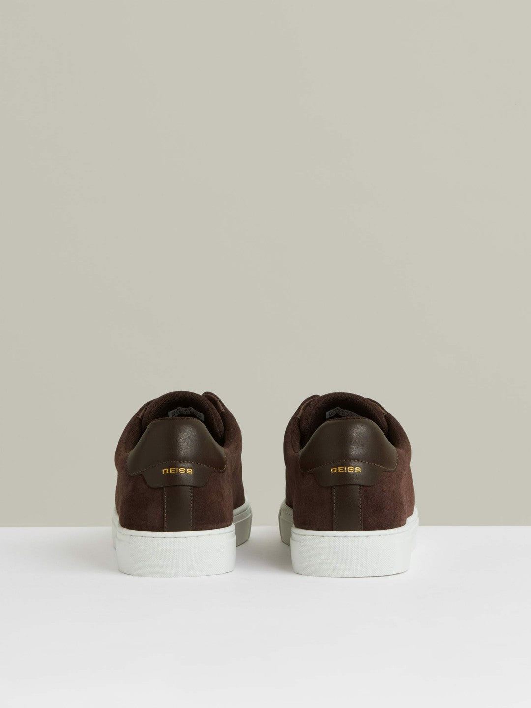Men Suede Slip-On Elasticated Trainers in Chocolate Brown