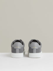Men Suede Slip-On Elasticated Trainers in Grey